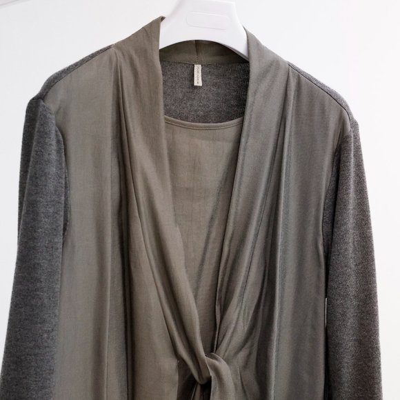 Annette Gortz Sheath Grey Tie Dress - Picture 1 of 11